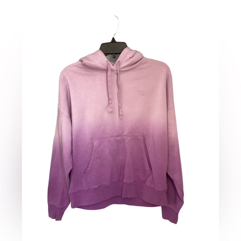 Womens Champion Medium Purple Faded Two Tone Hoodie